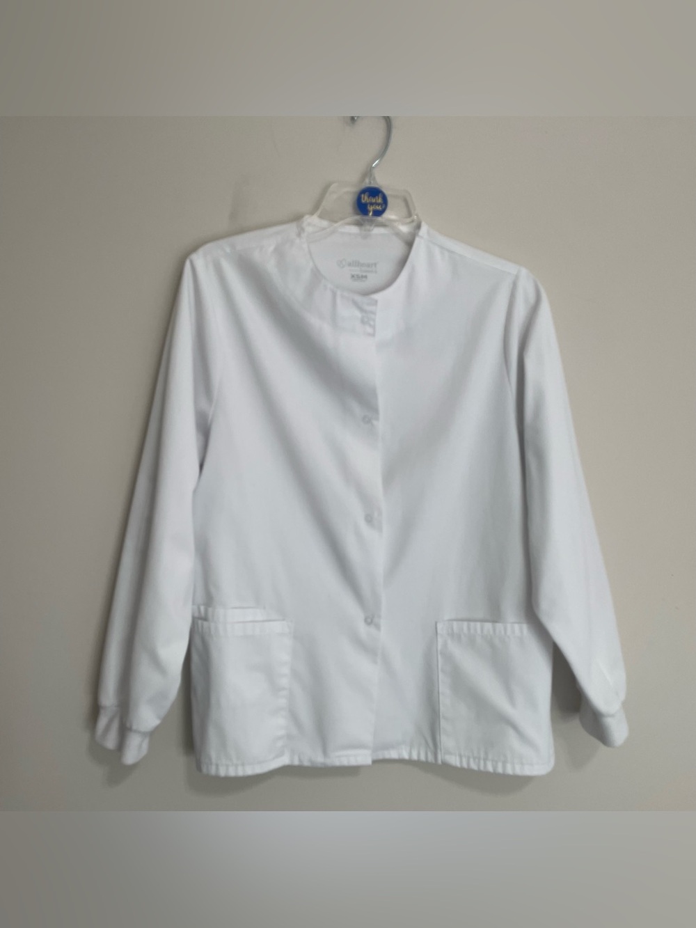 White Healthcare Jacket - All‎ Heart Lab Coat~ Size XS M ~ Medical Staff